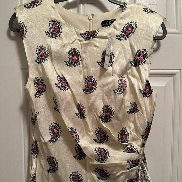 J.Crew Faux-wrap midi dress in paisley size 4 NWT - Picture 6 of 7